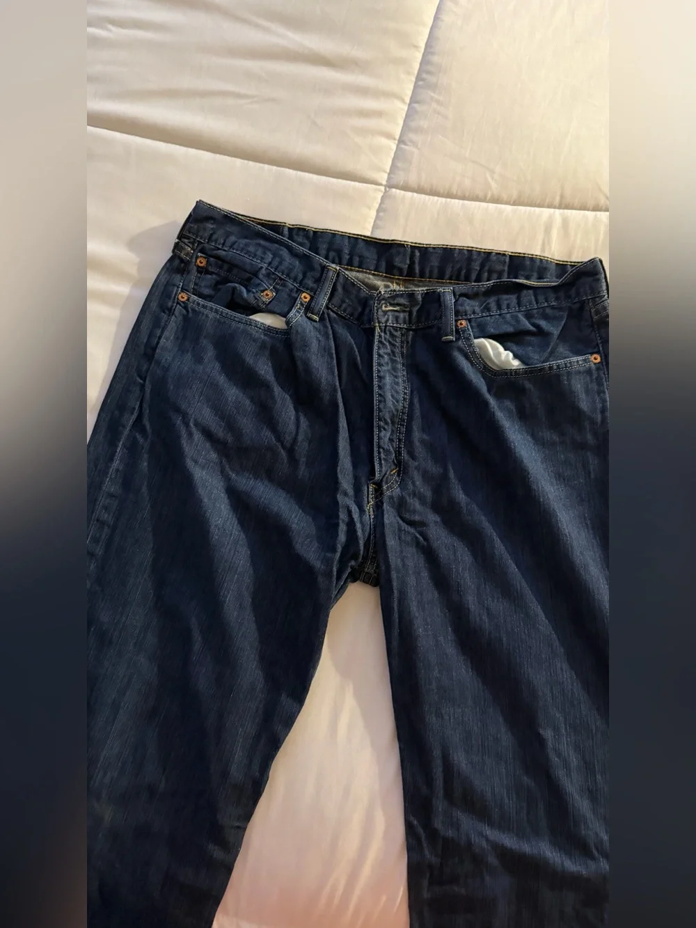 Levi's Men's Relaxed Dark Blue Denim Jeans